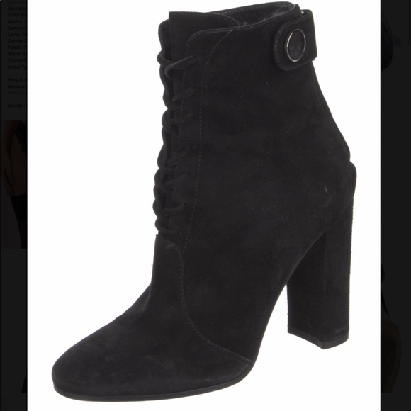 Gianvito Rossi suede lace up ankle booties 7 - Picture 2 of 5